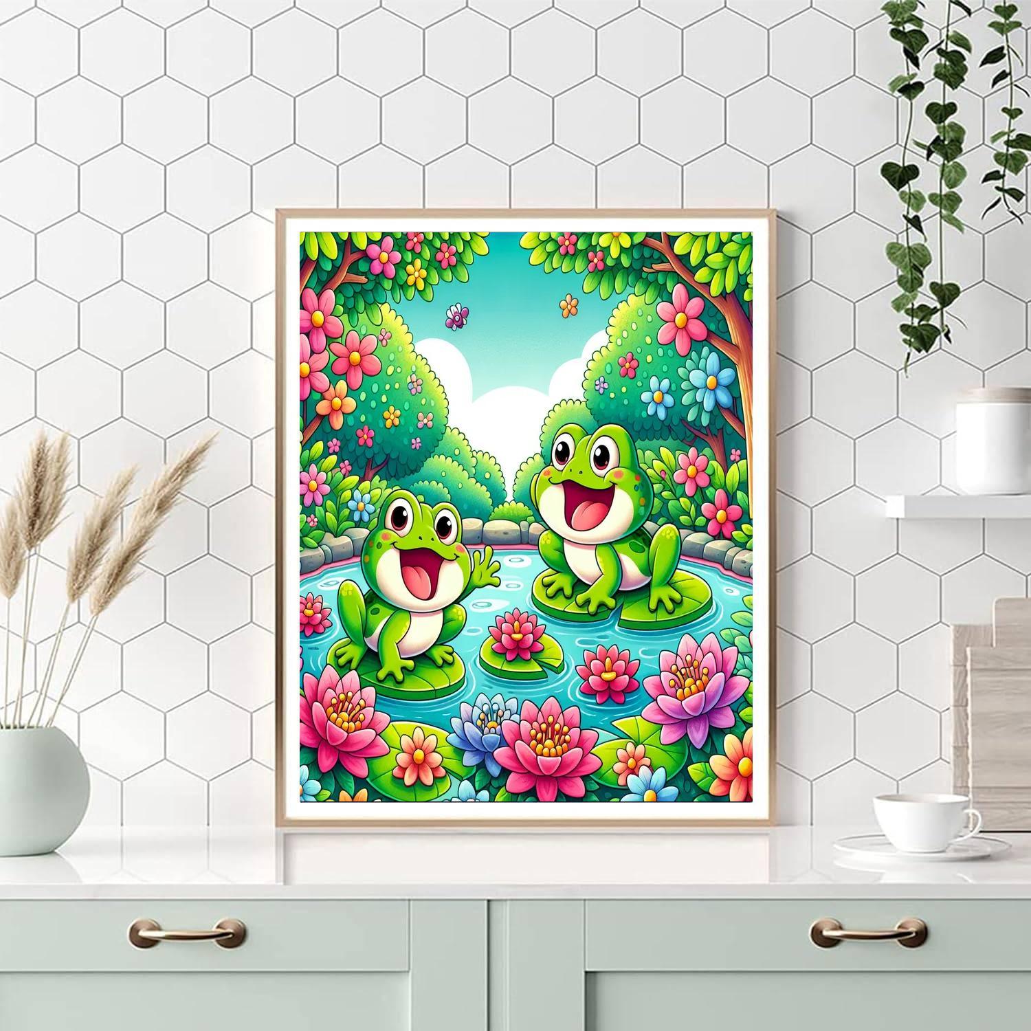 Froggy Fun Paint By Numbers Art
