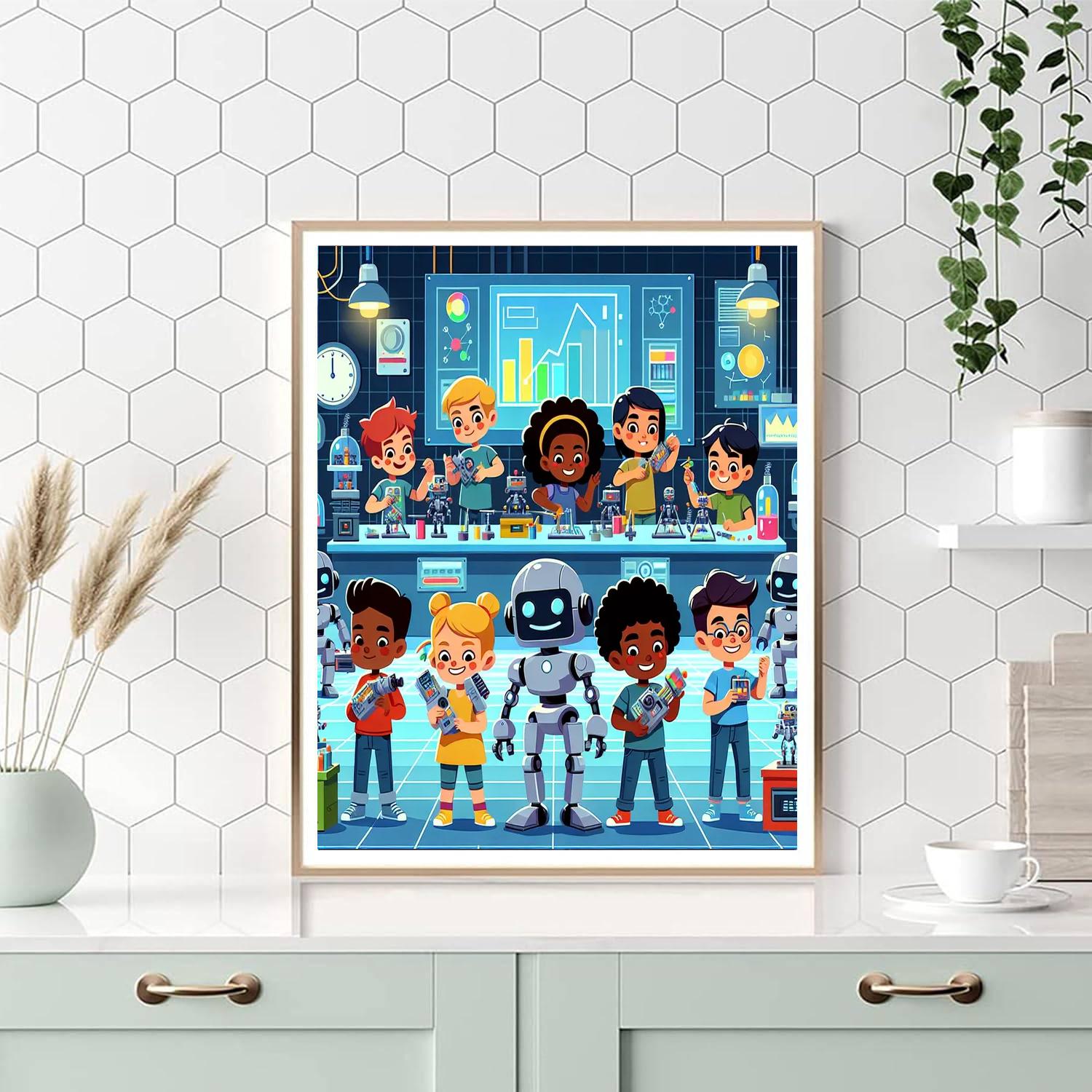 Futuristic Inventors DIY Paint By Numbers