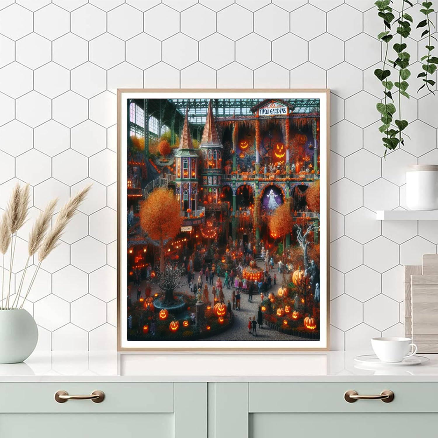 Tivoli Gardens Halloween - Copenhagen Paint By Color