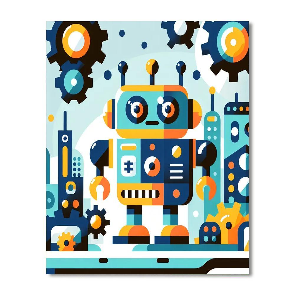 Robotic Buddy Adventure Paint By Color