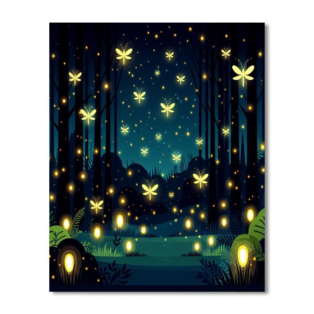 Glowing Firefly Fantasy Numbered Painting Kits
