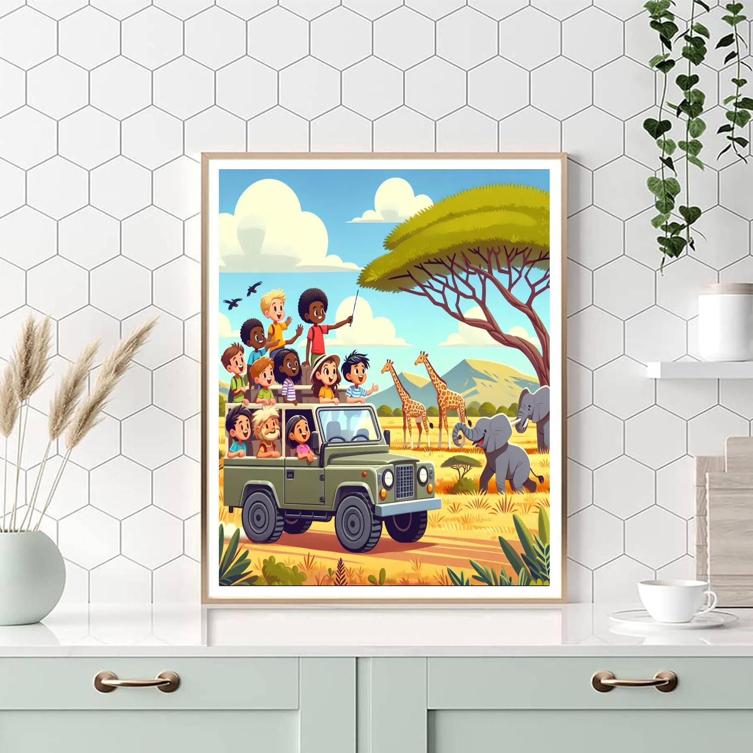 Safari Adventure Safari Painting Number Kit