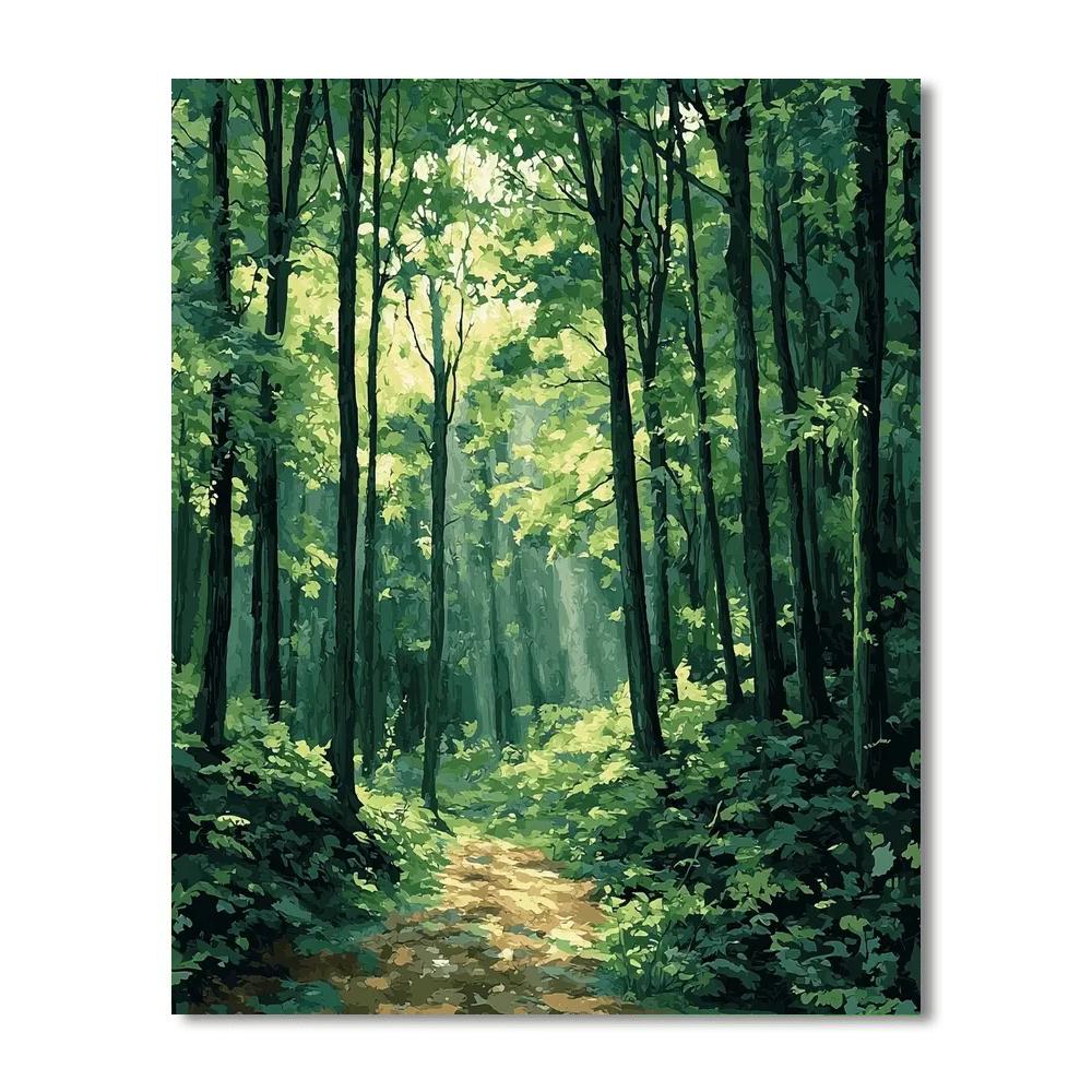 Leonardo Da Vinci Inspired Reflections Of The Forest  Paint By Numbers Art