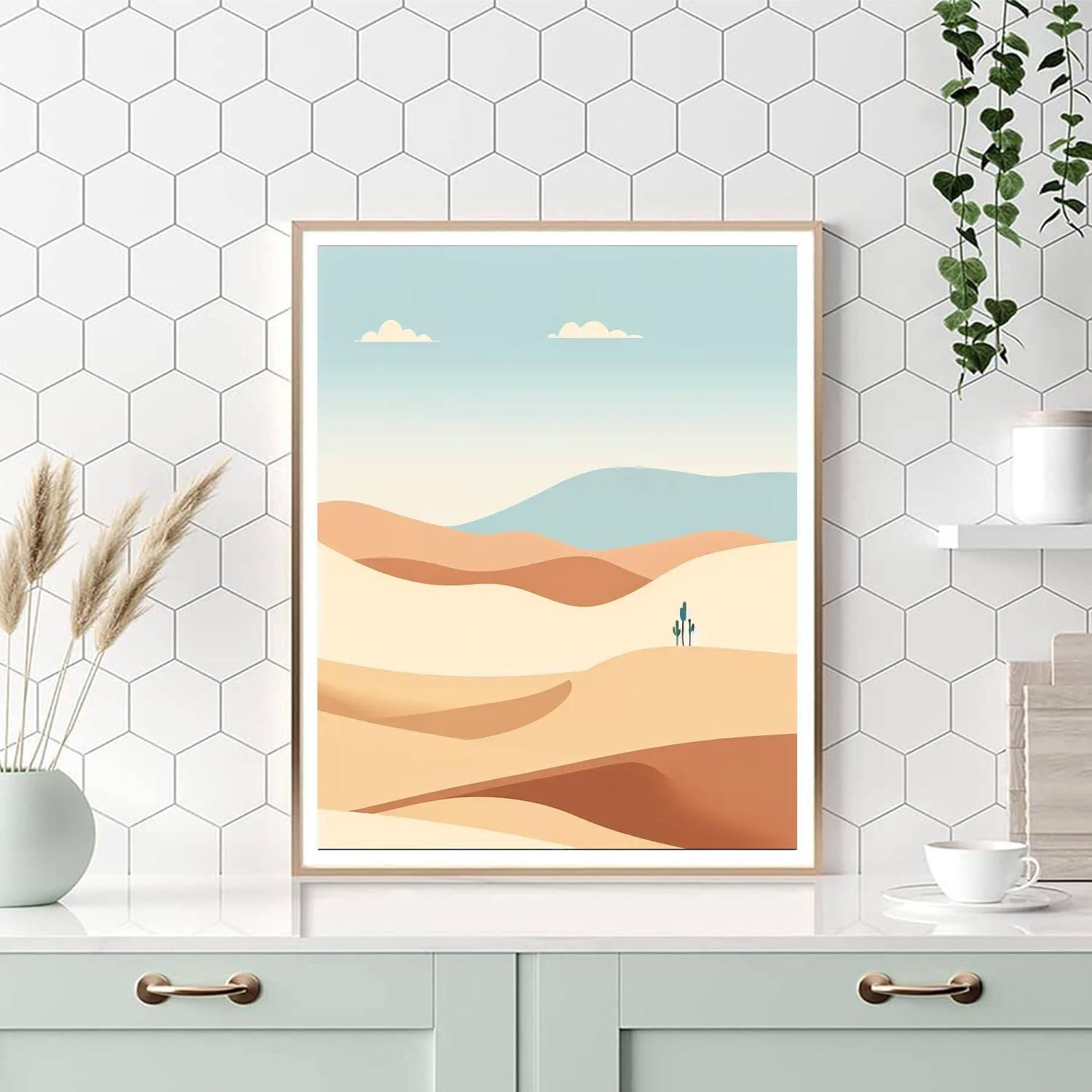 Minimalist Desert Serenity Painting Number Kit