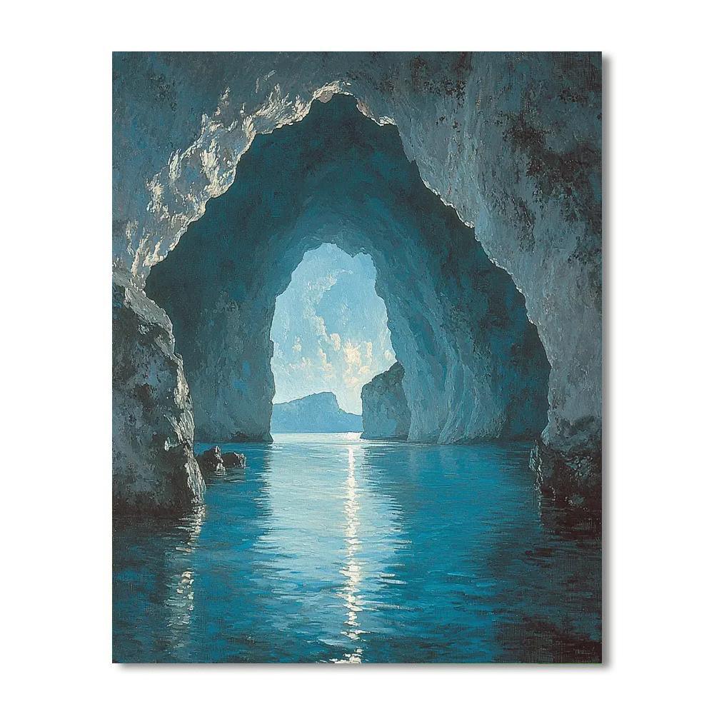 Caspar David Friedrich Inspired Whispering Ocean Caves  Painting By Numbers Kit