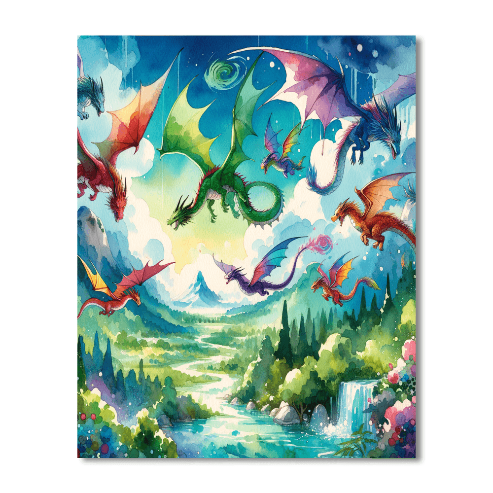 Daring Dragon Adventure Painting Number Kit