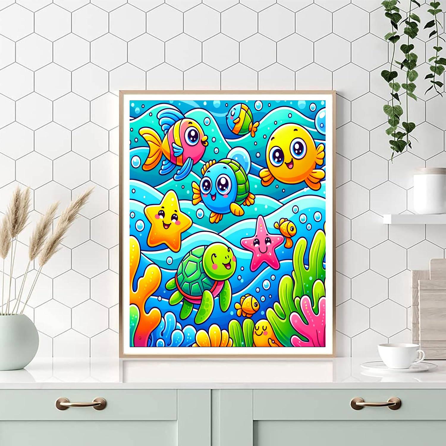 Vibrant Underwater Friends Paint By Numbers