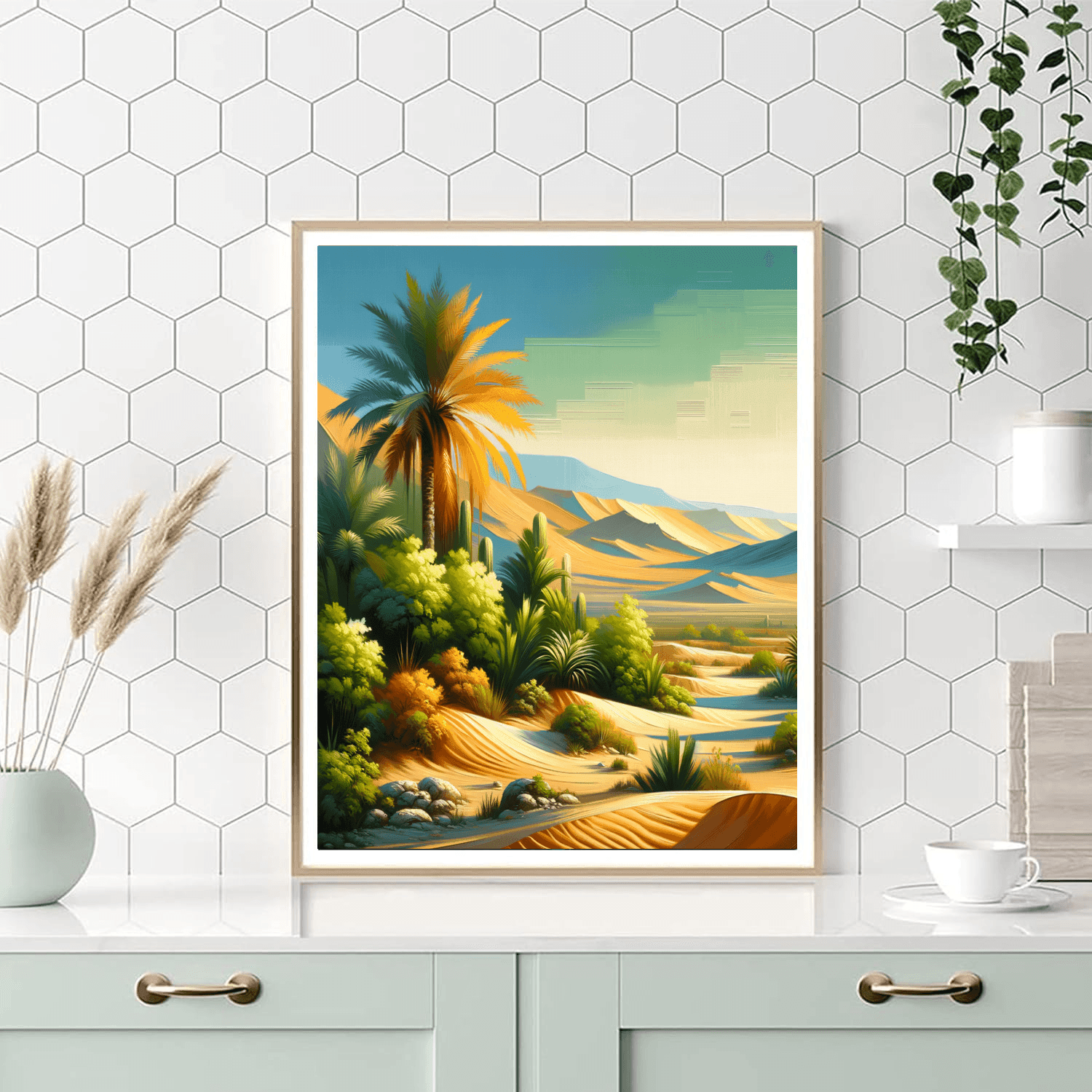 Glimmering Desert Oasis Paint By Color