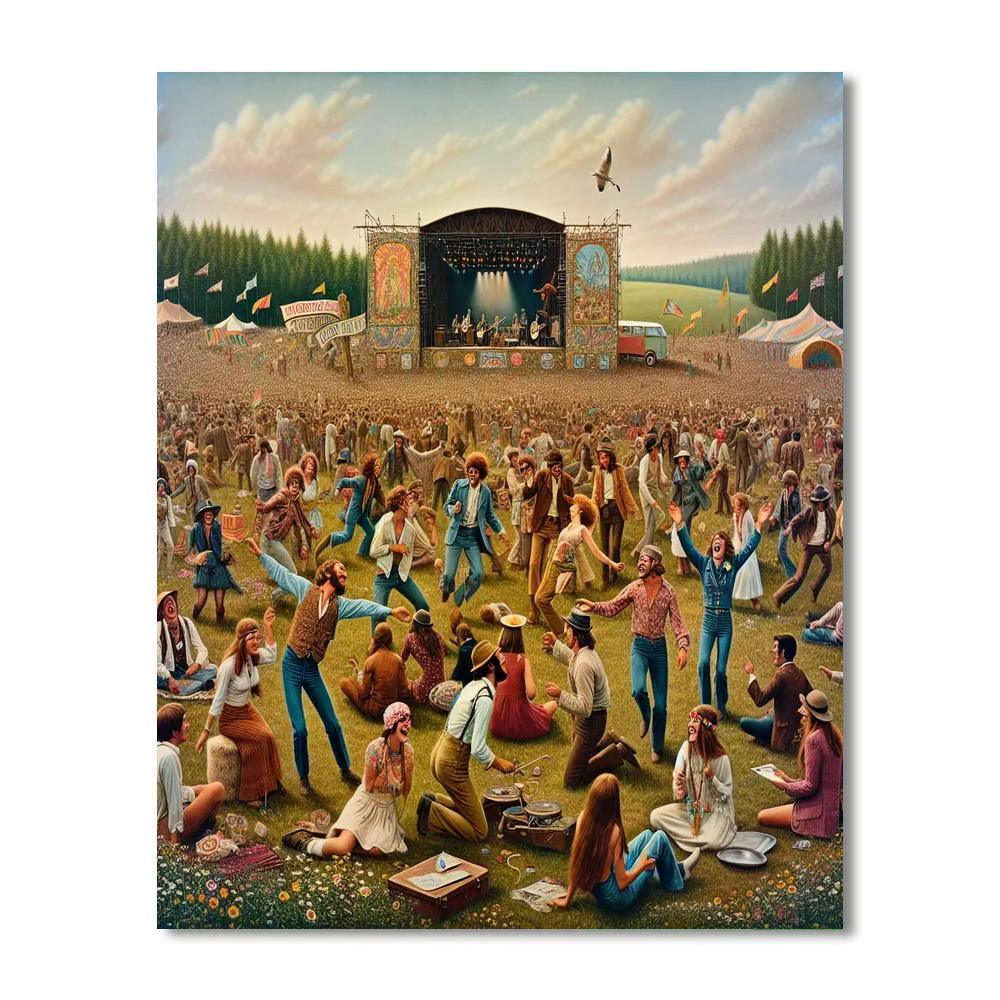 Woodstock Festival - Bethel, Usa Paint By Numbers