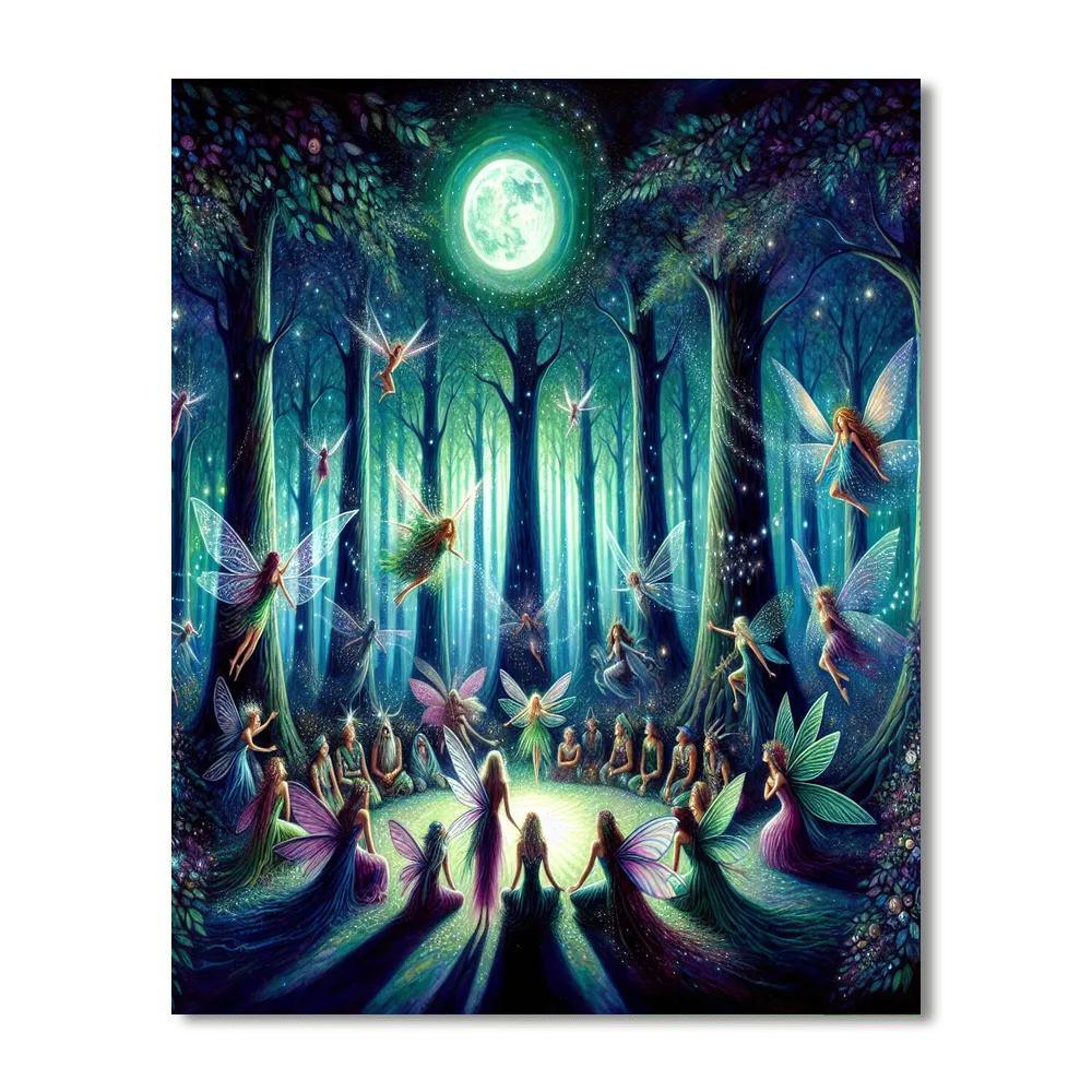 Whimsical Forest Gathering Paint By Numbers