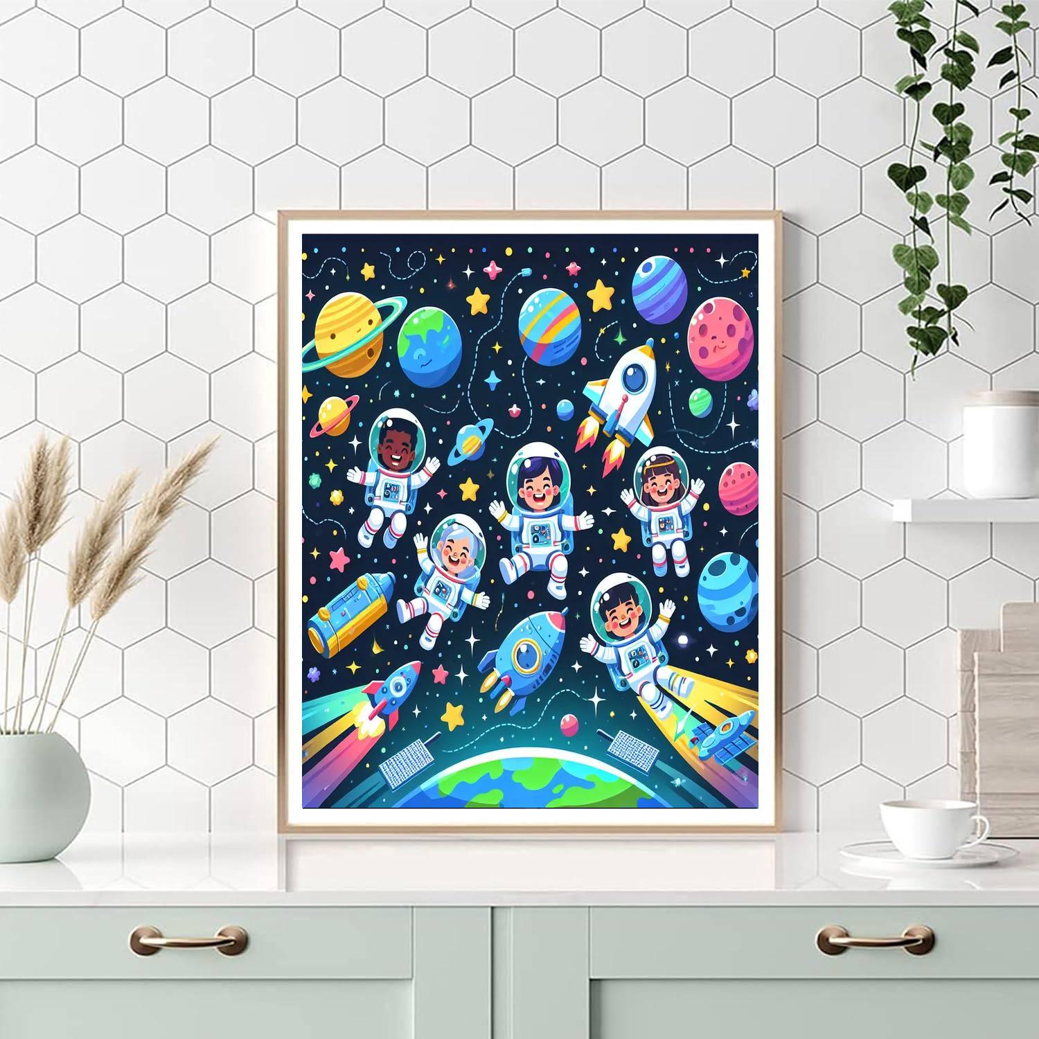 Whimsical Space Station Paint By Numbers