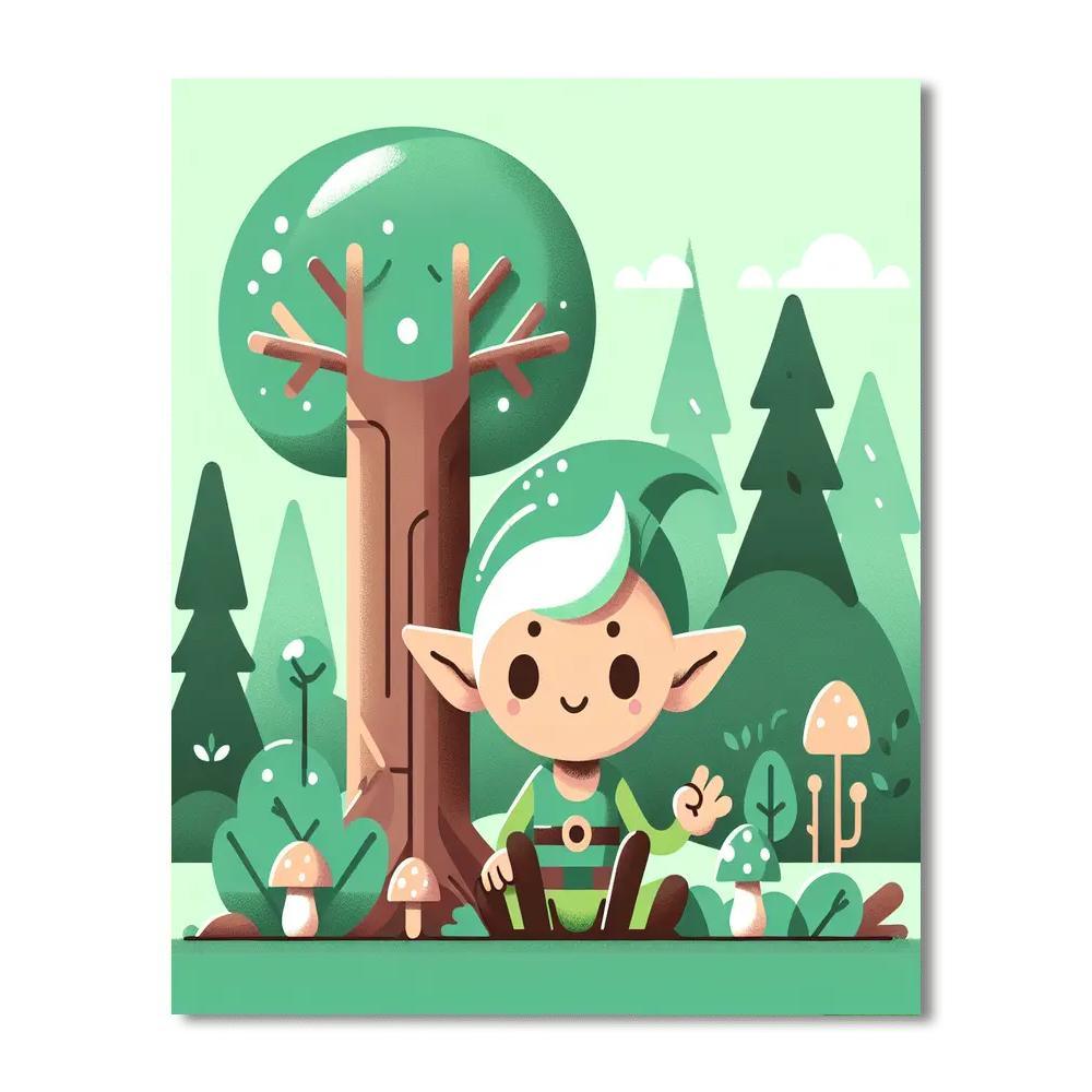 Enchanted Elf Grove Paint By Color