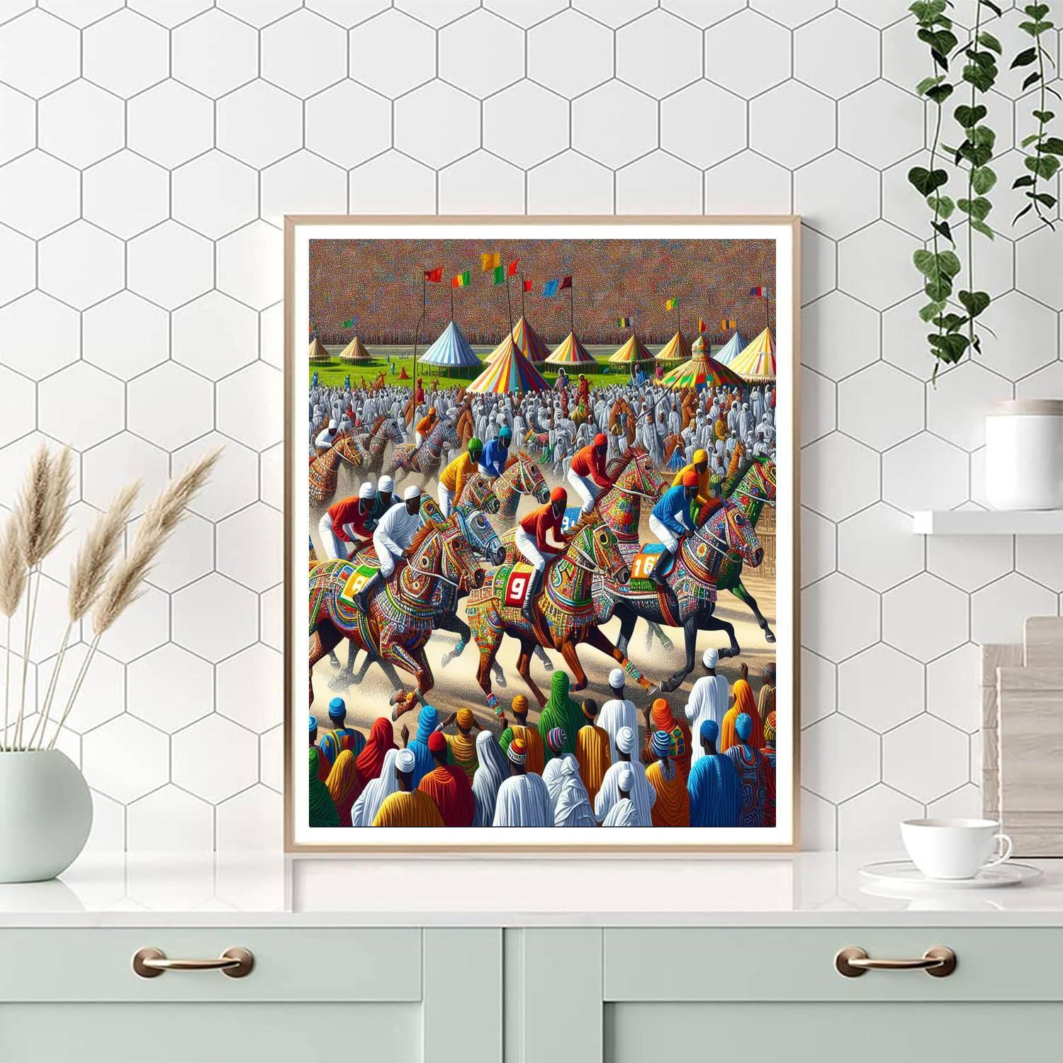 Festival Of The Drunken Horse - Gambia Paint By Numbers Art