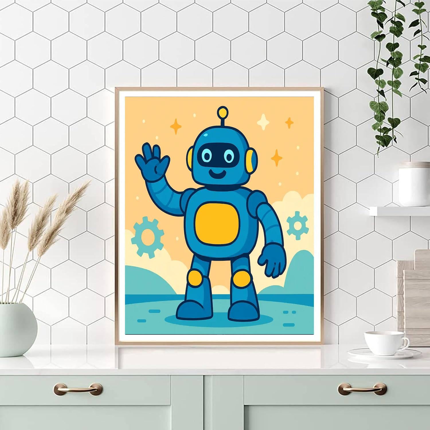 Gigantic Robots Paint By Numbers Art