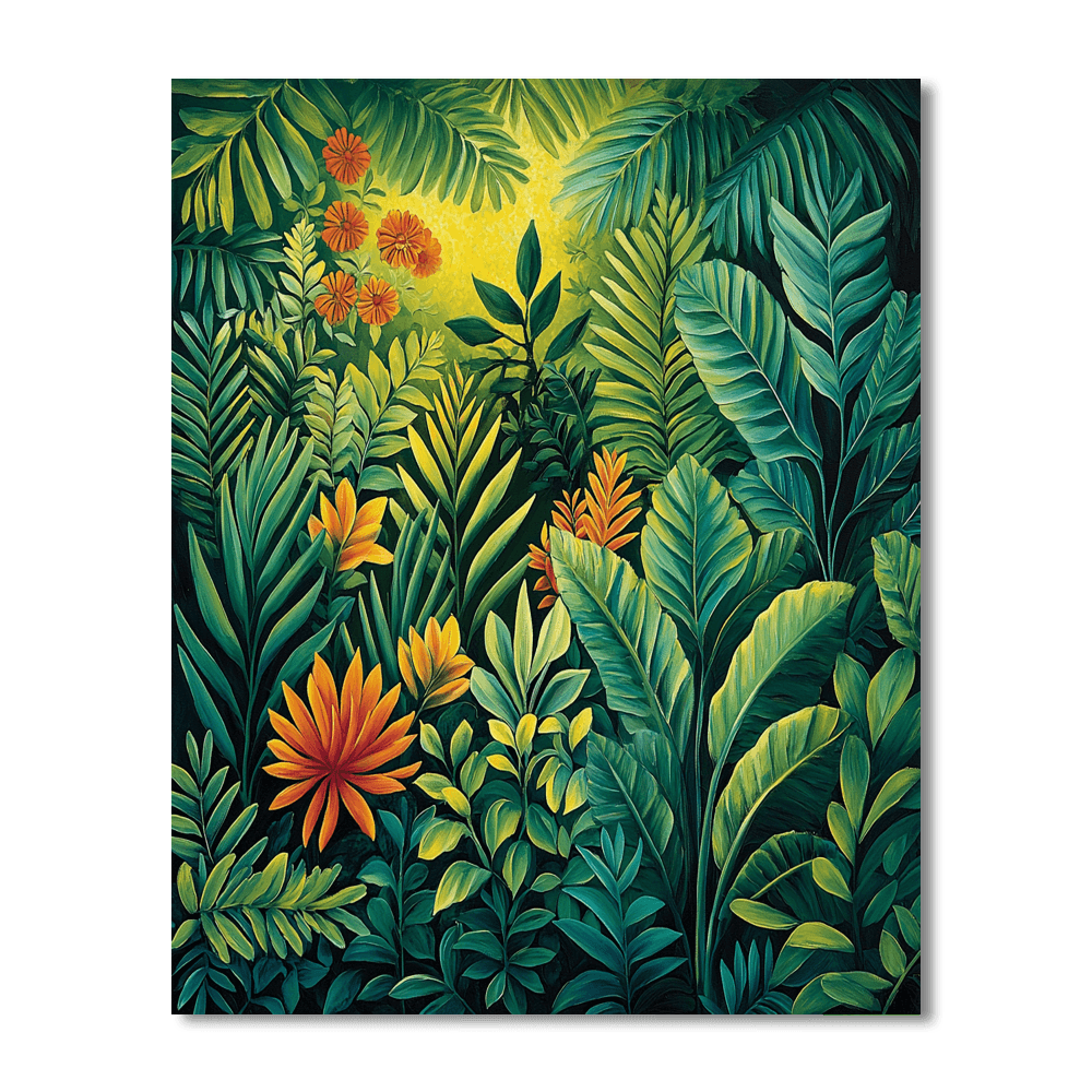 Henri Rousseau Inspired Whimsical Nature  DIY Paint By Numbers