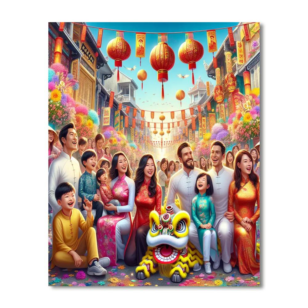 Tet Festival - Ho Chi Minh City, Vietnam Paint By Color