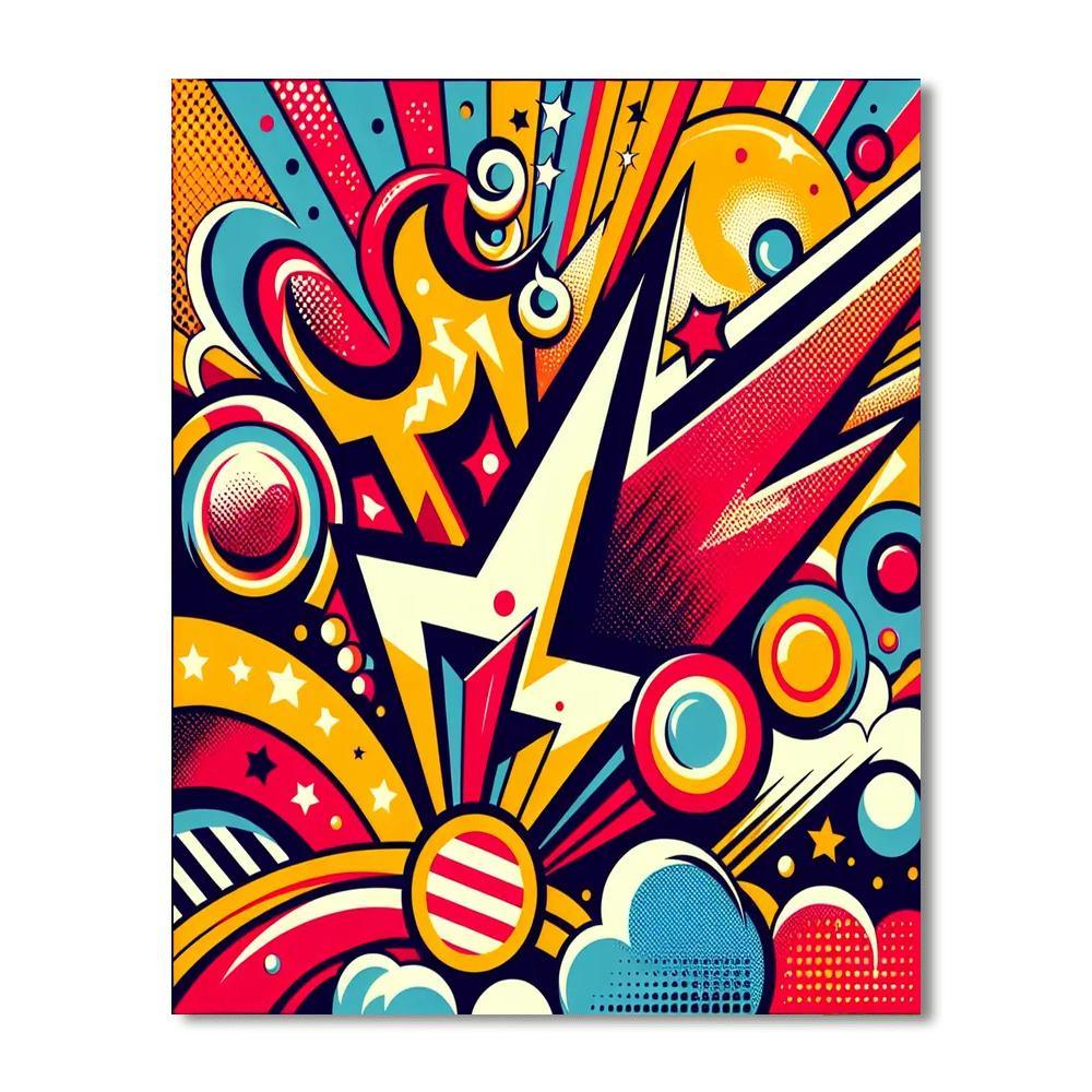 Retro Pop Art Vibes DIY Paint By Numbers