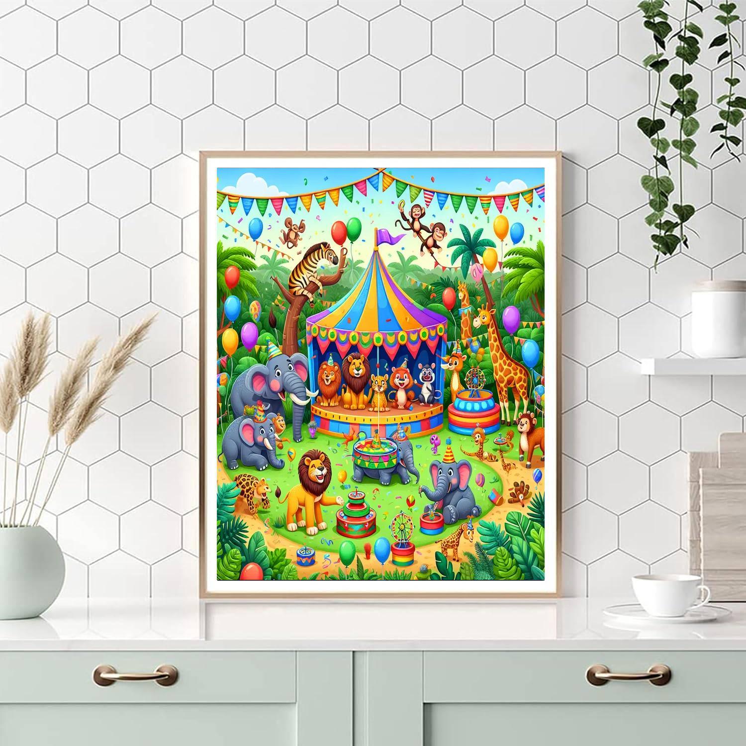 Jungle Carnival Fiesta Painting Number Kit