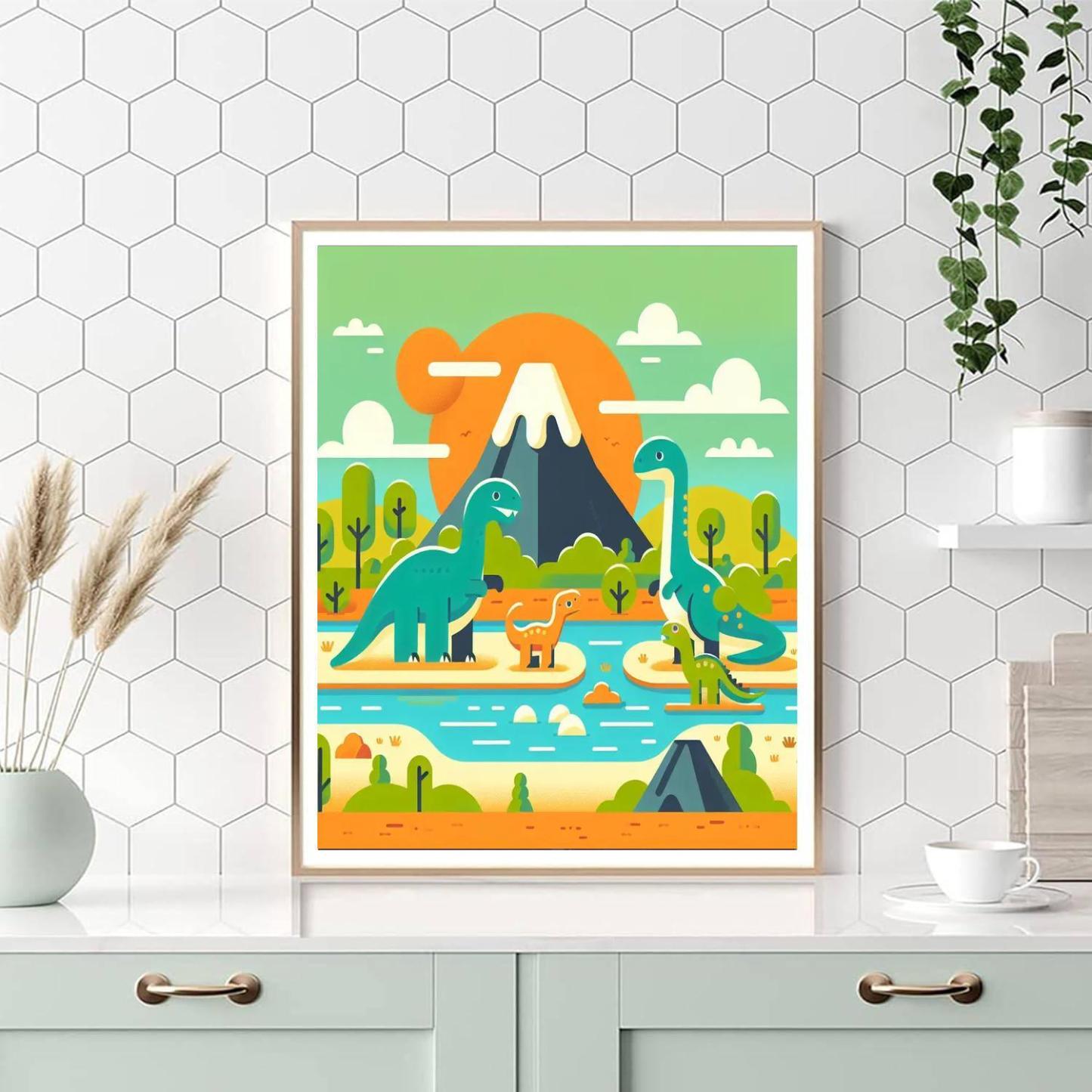 Dinosaur Valley Excursion Paint By Number