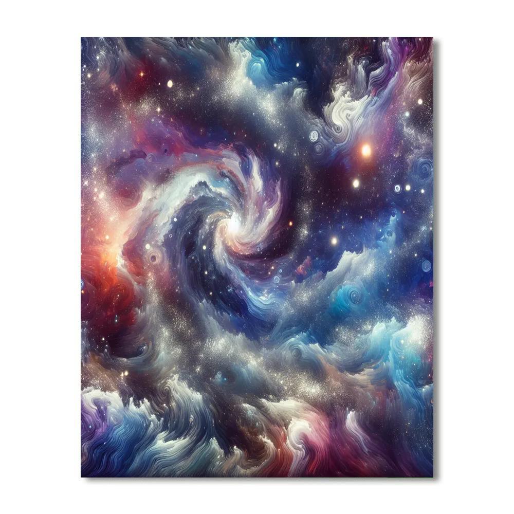 Cosmic Abstract Explorations Number Painting