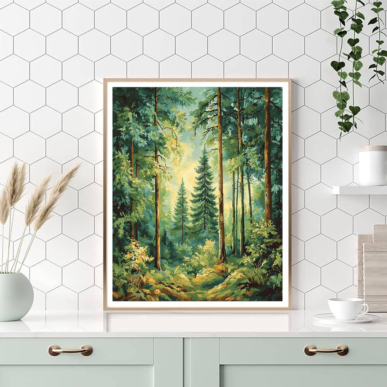 Frida Kahlo Inspired Sacred Forest Heart  Painting Number Kit