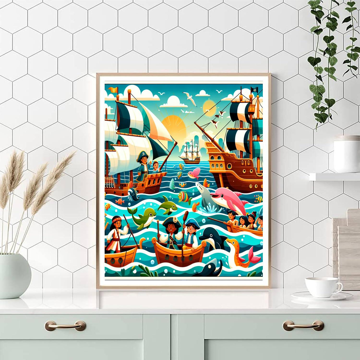 Oceanic Voyage Adventure Painting Number Kit