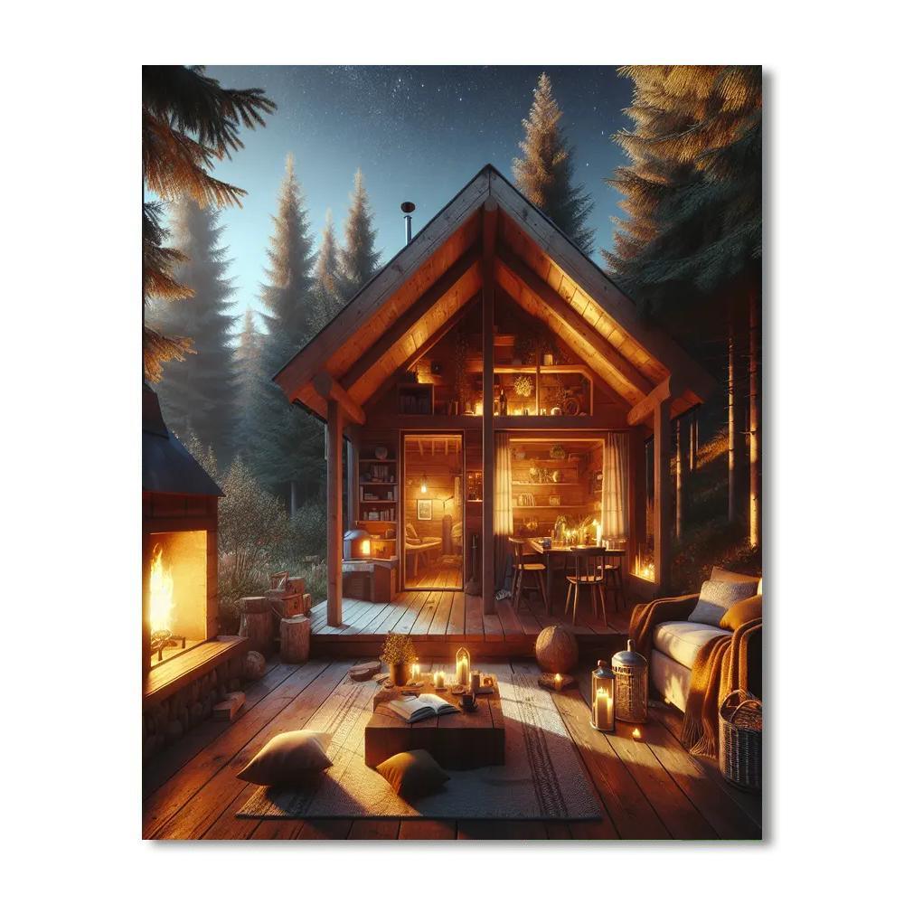Cozy Cabin Hideaway Paint By Number