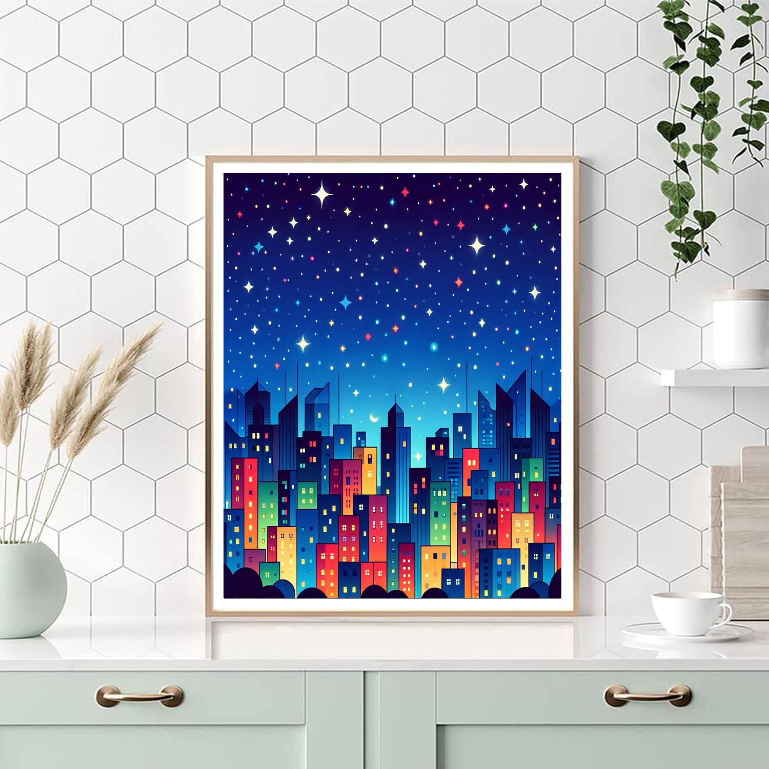 Starry Night Skylines Painting By Numbers Kit
