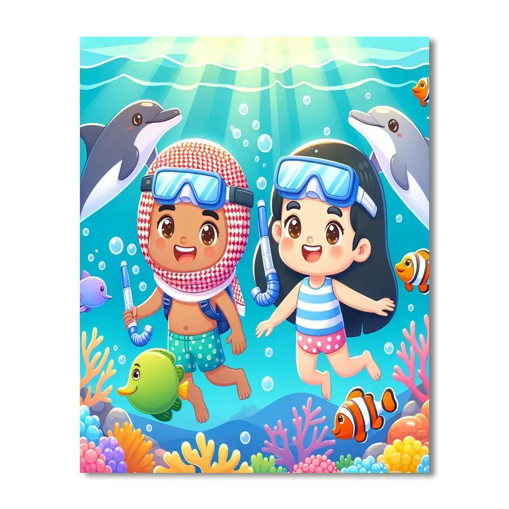 Bubbly Ocean Exploration Paint By Number