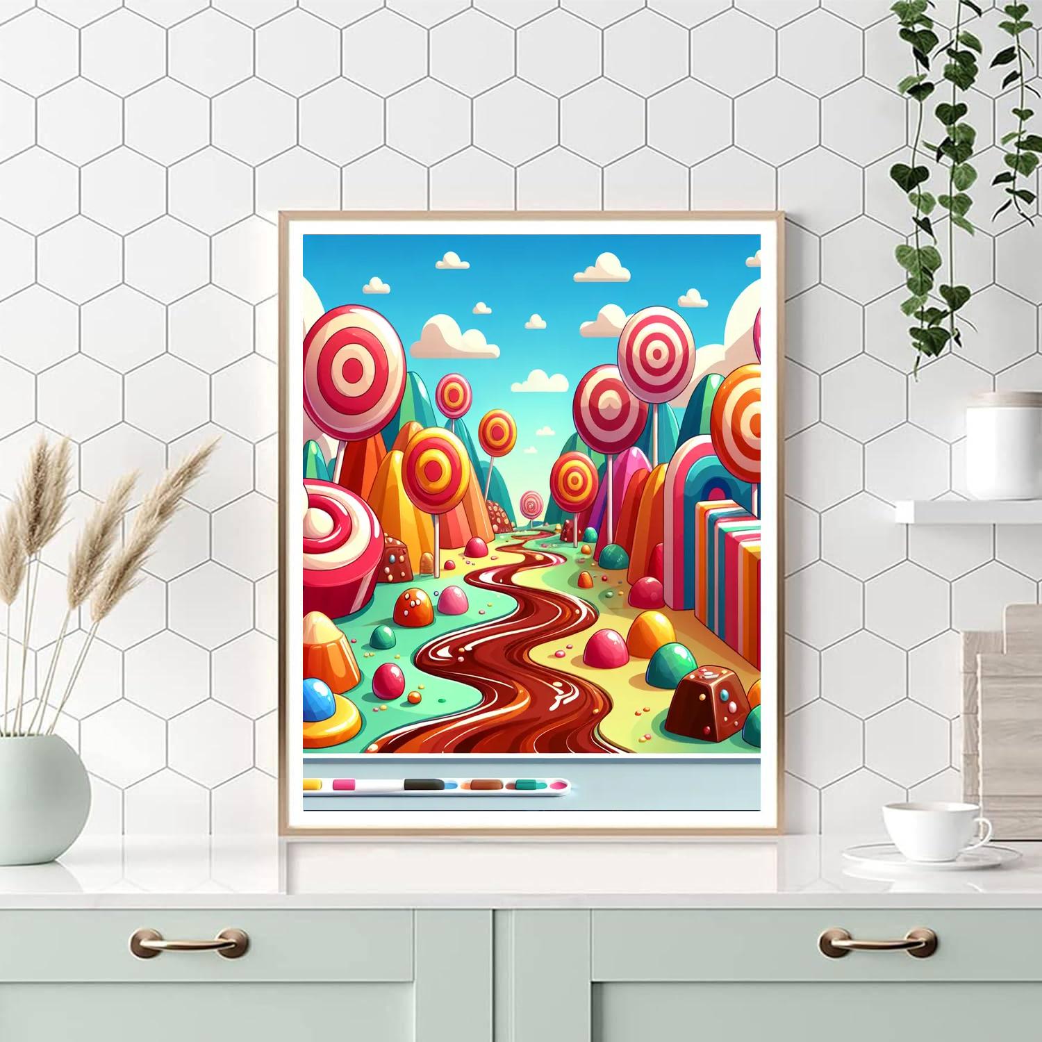 Candy Land Fantasy DIY Paint By Numbers