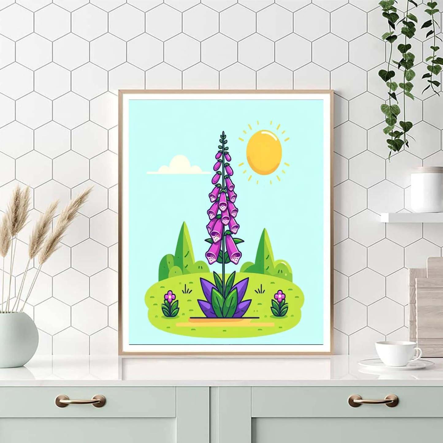 Fantastic Foxglove Number Painting