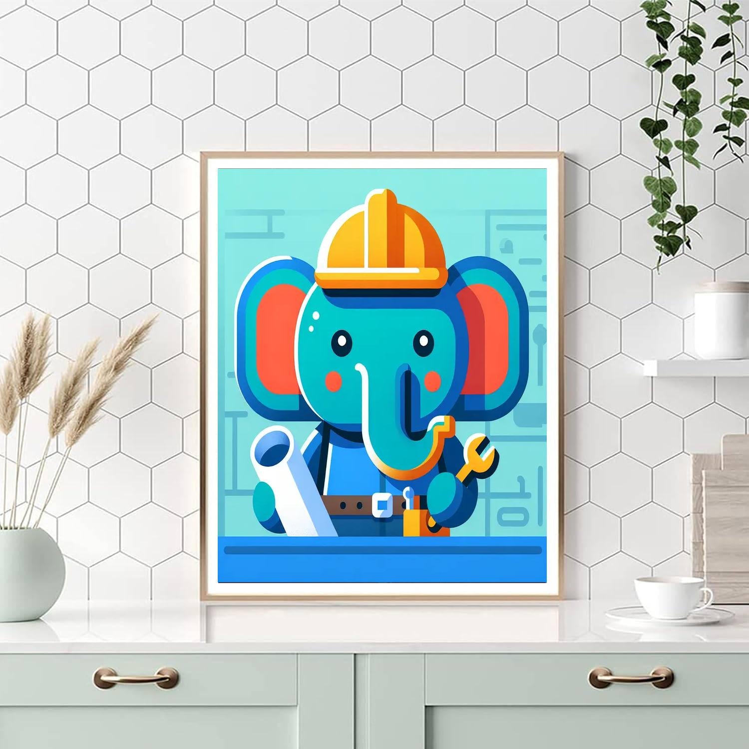 Elephant Engineer Expedition Paint By Numbers