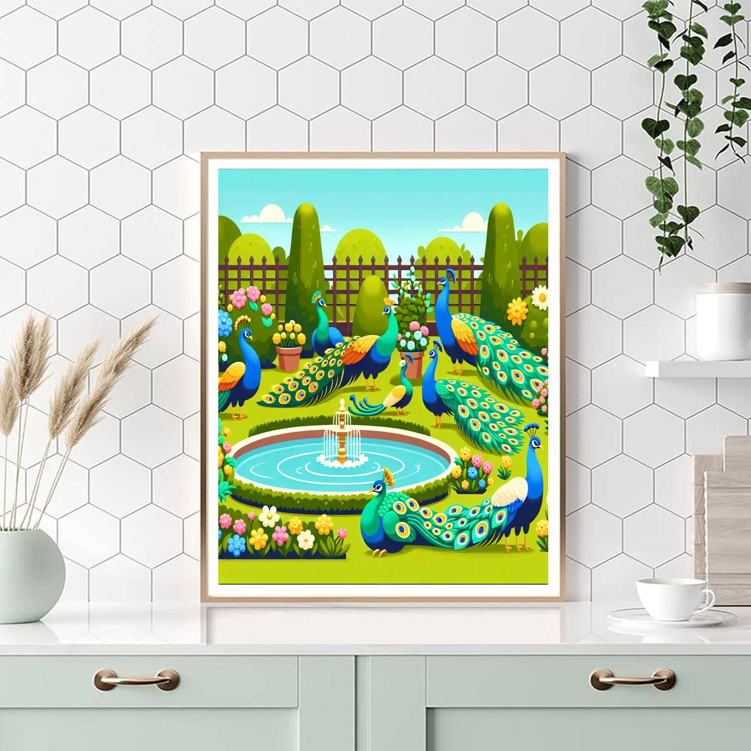 Peacock's Pride Parade Painting By Numbers Kit