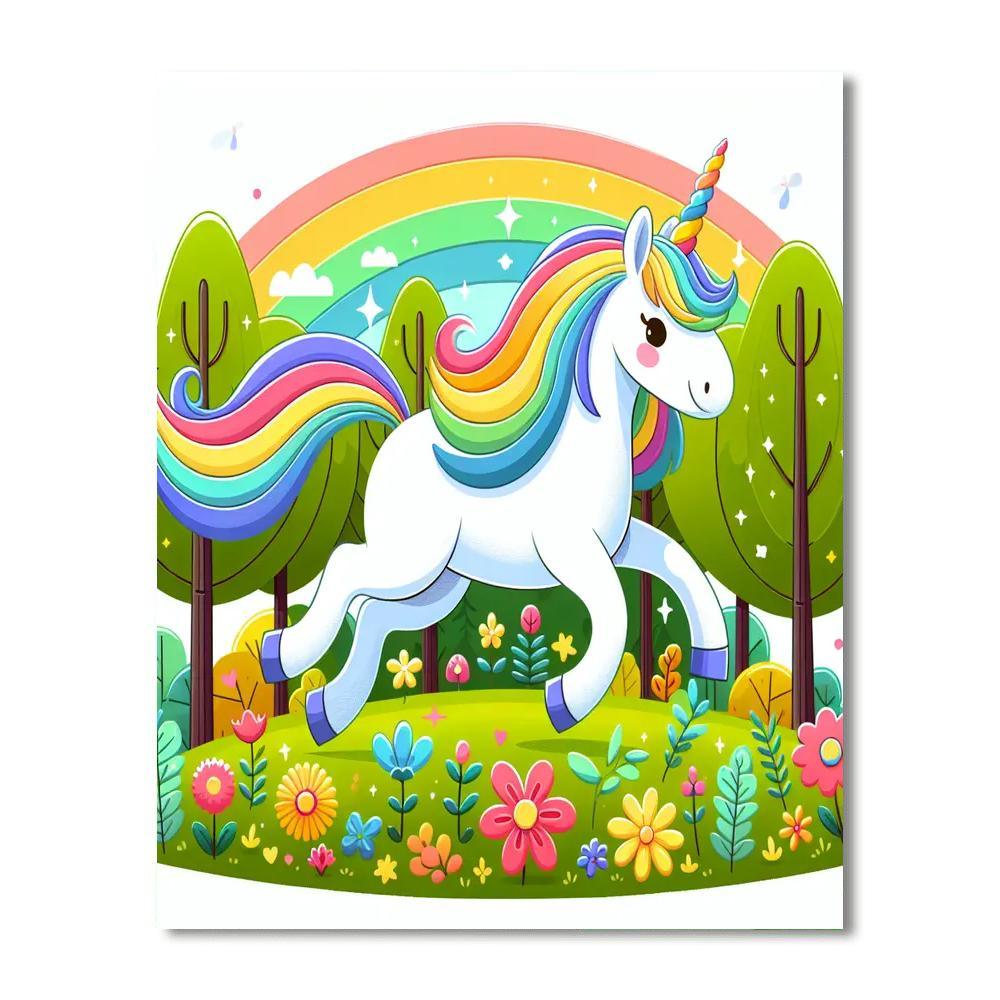 Brave Unicorn Paint By Color