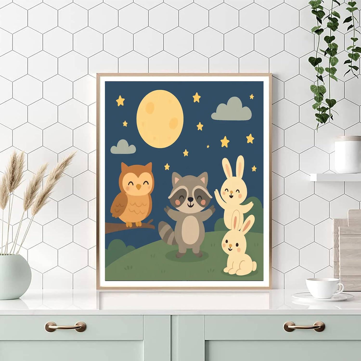 Cheery Moonlit Adventures DIY Paint By Numbers