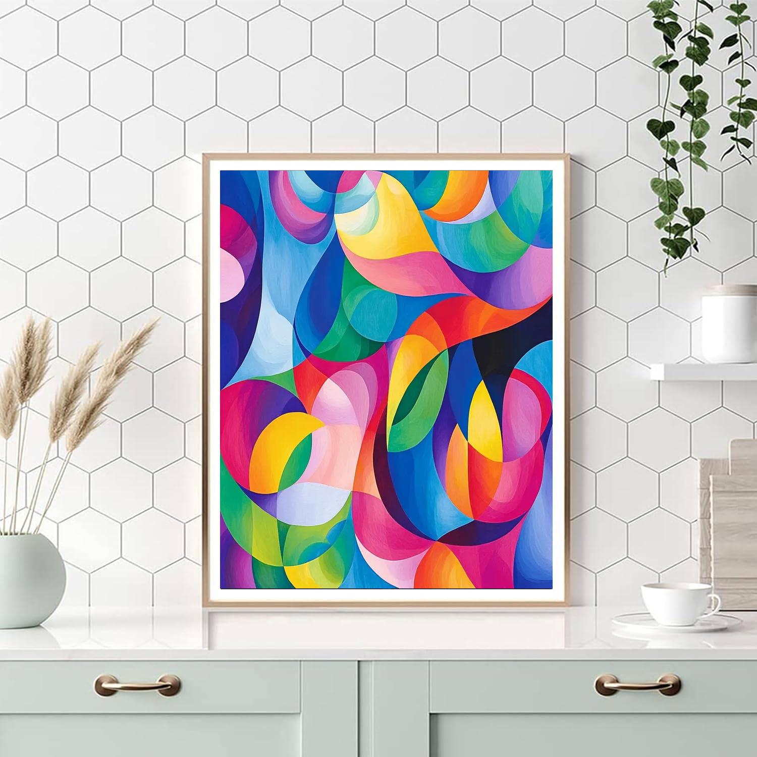 Paul Klee Inspired Fantasia Of Forms  Painting Number Kit