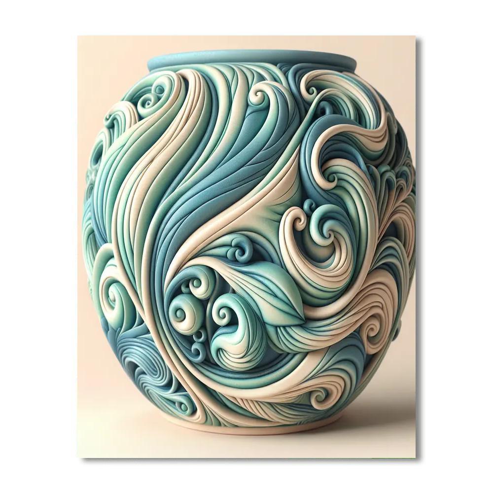 Seaside Breeze Vase Paint By Number
