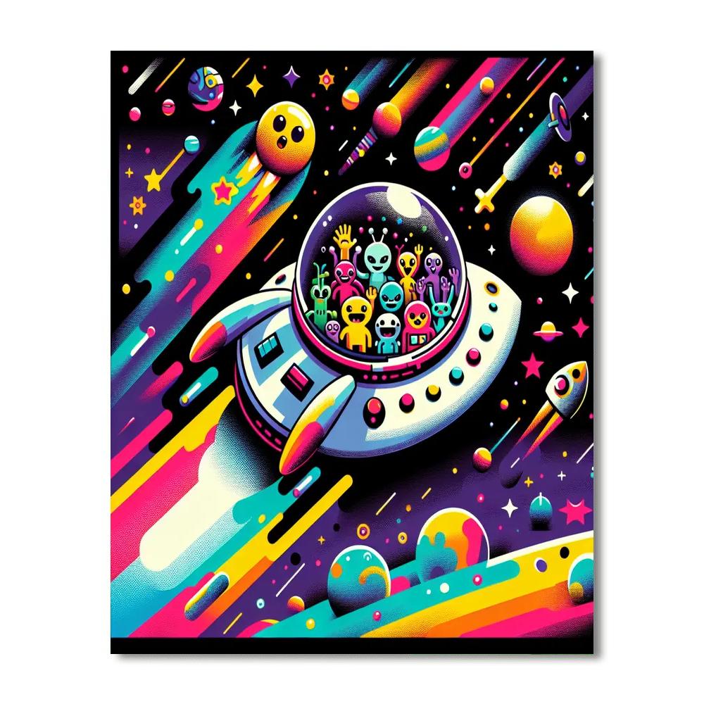 Cosmic Travel Painting Number Kit