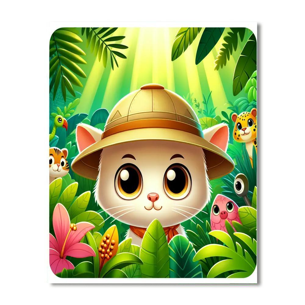 Adventurous Explorer Cat Paint By Color
