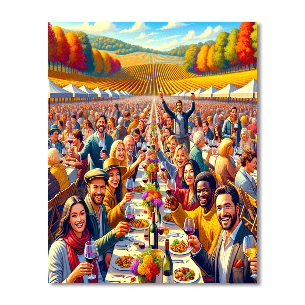 Fête Des Vins - France Paint By Numbers Kits