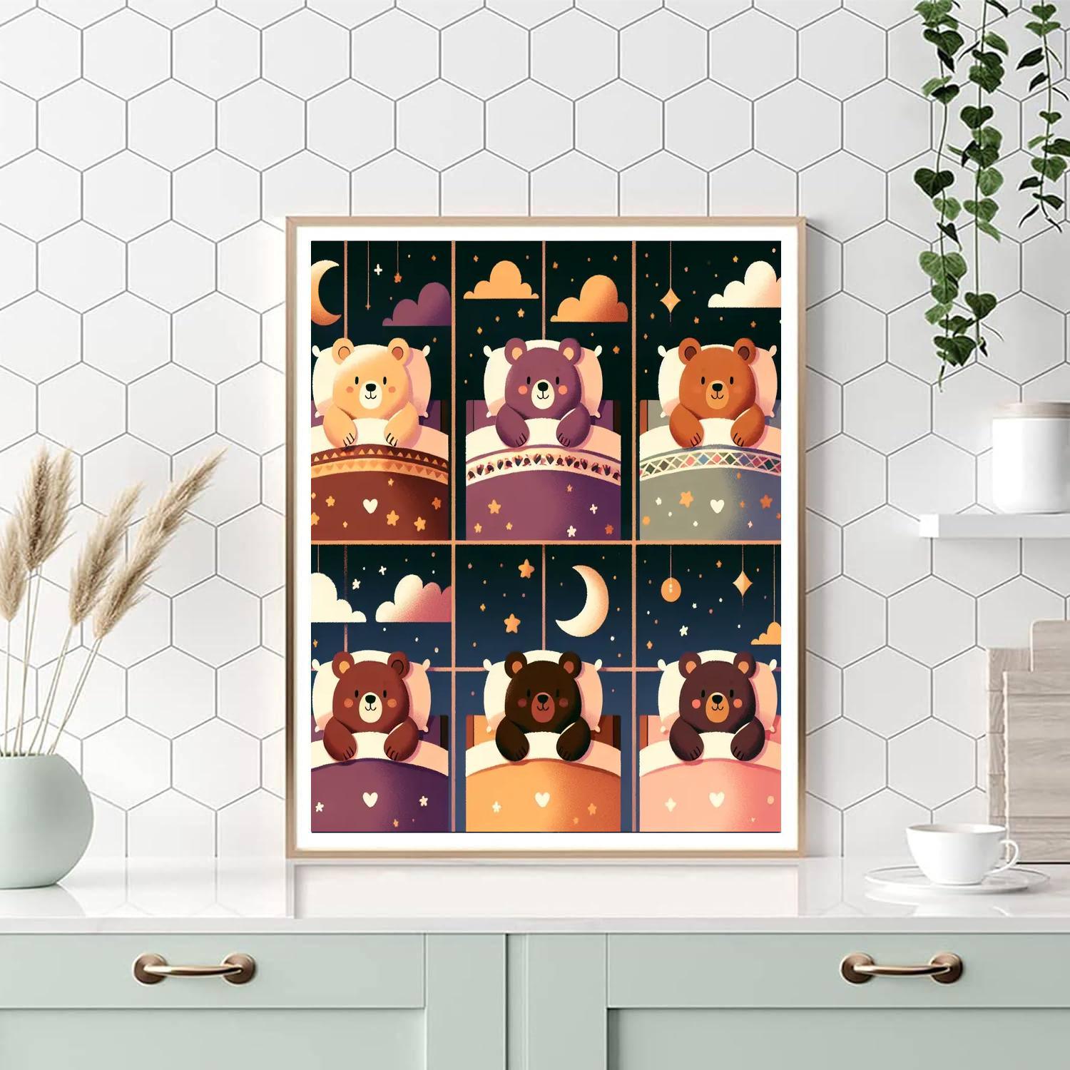Sweet Dreams With Sleepy Bears Paint By Color