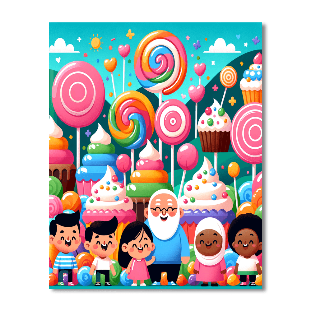 Whimsical Candy Wonderland Painting By Numbers Kit