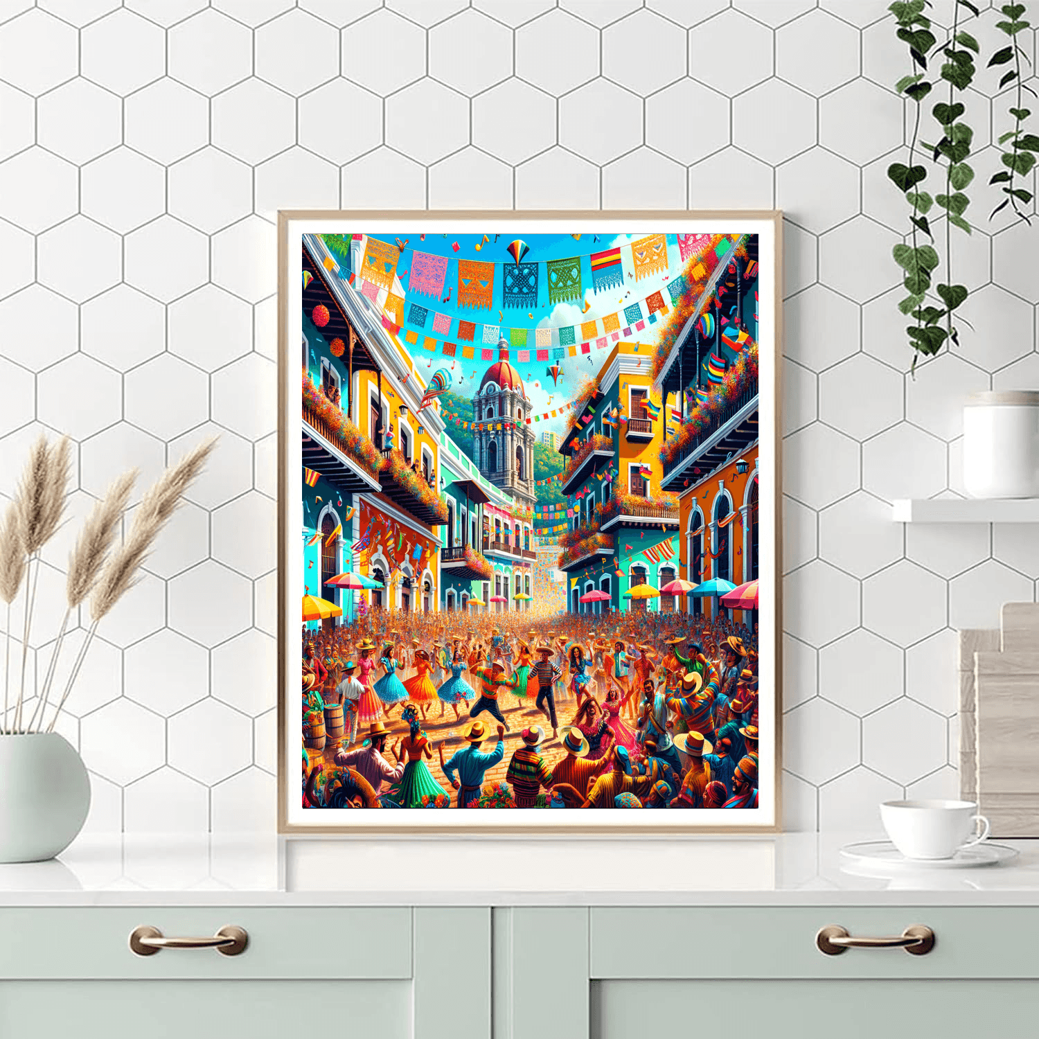 San Juan Fiesta - Puerto Rico DIY Paint By Numbers