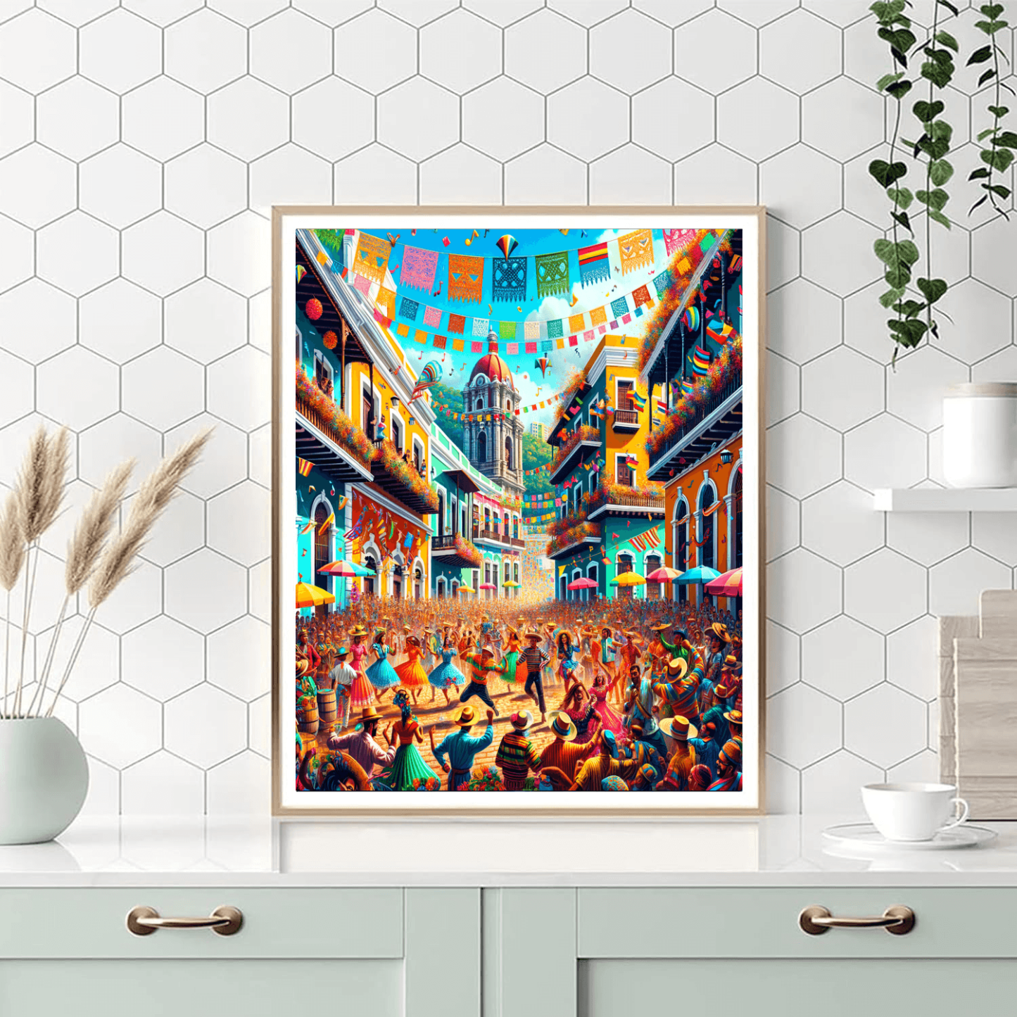 San Juan Fiesta - Puerto Rico DIY Paint By Numbers