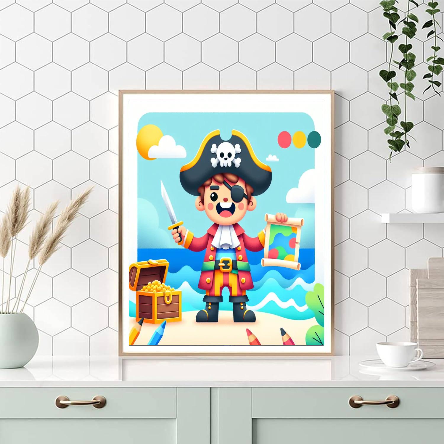 Whimsical Pirate Painting By Numbers Kit