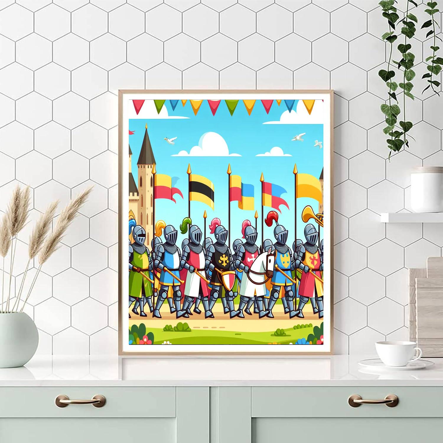 Royal Knight's Parade Painting By Numbers Kit