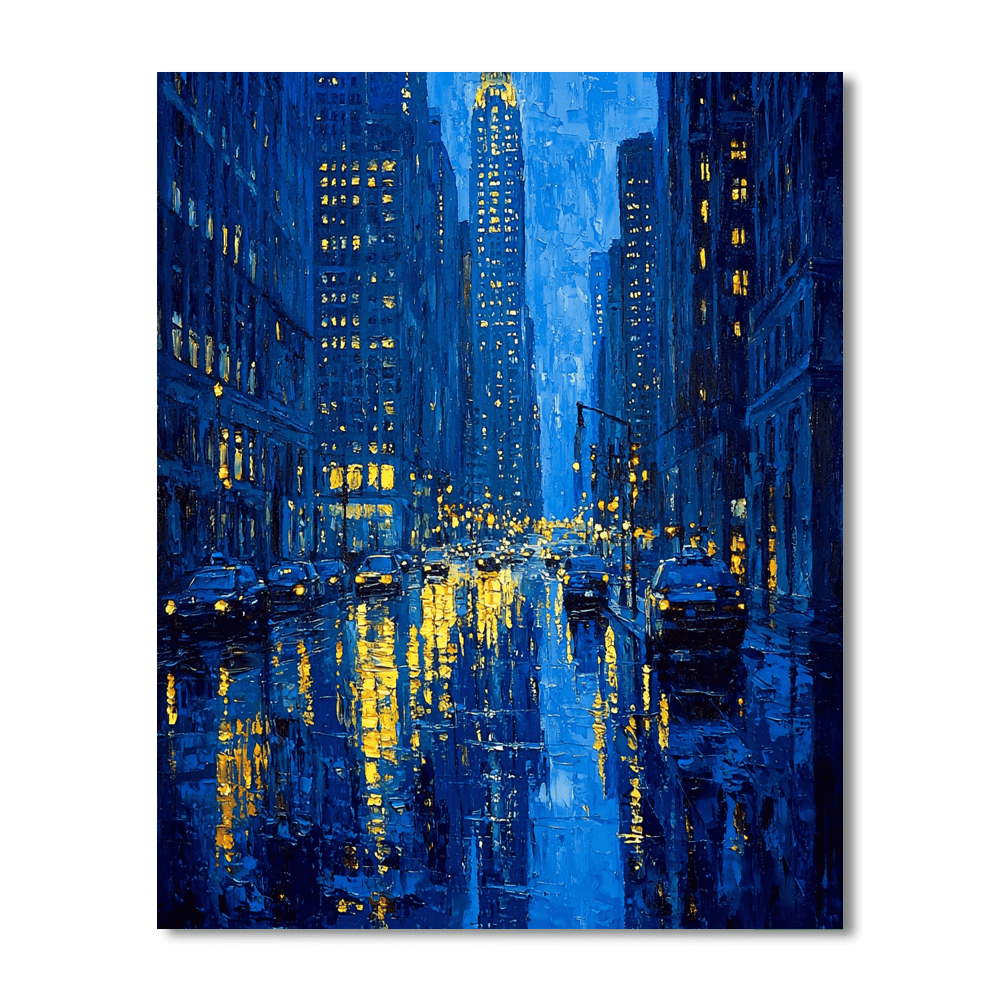 Edward Hopper Inspired Urban Nightlights  DIY Paint By Numbers