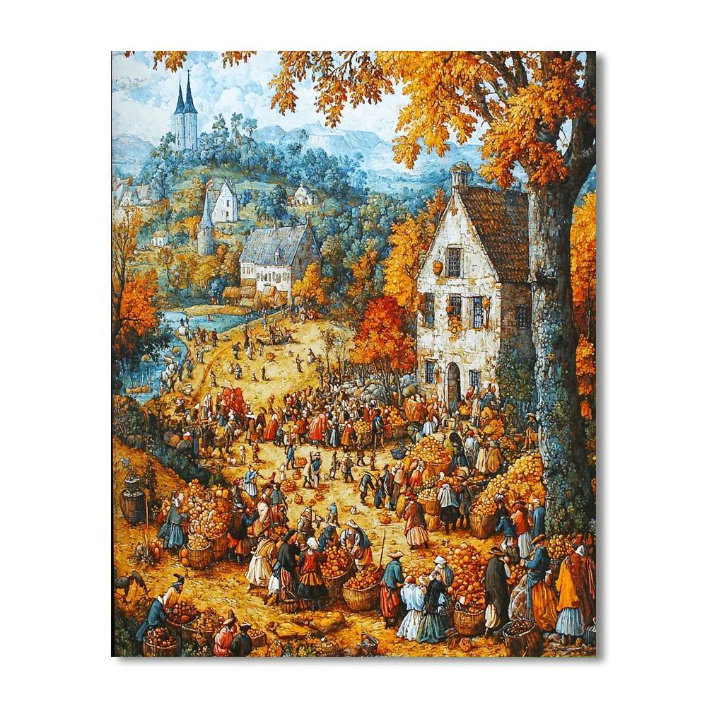 Pieter Bruegel The Elder Inspired Renaissance Harvest Scene  Paint By Numbers