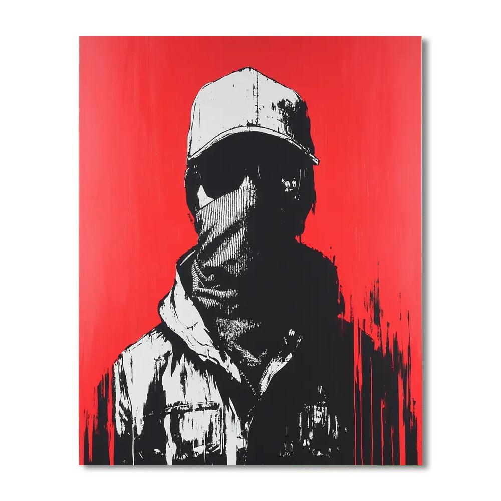 Banksy Inspired Whispers Of Revolution  DIY Paint By Numbers