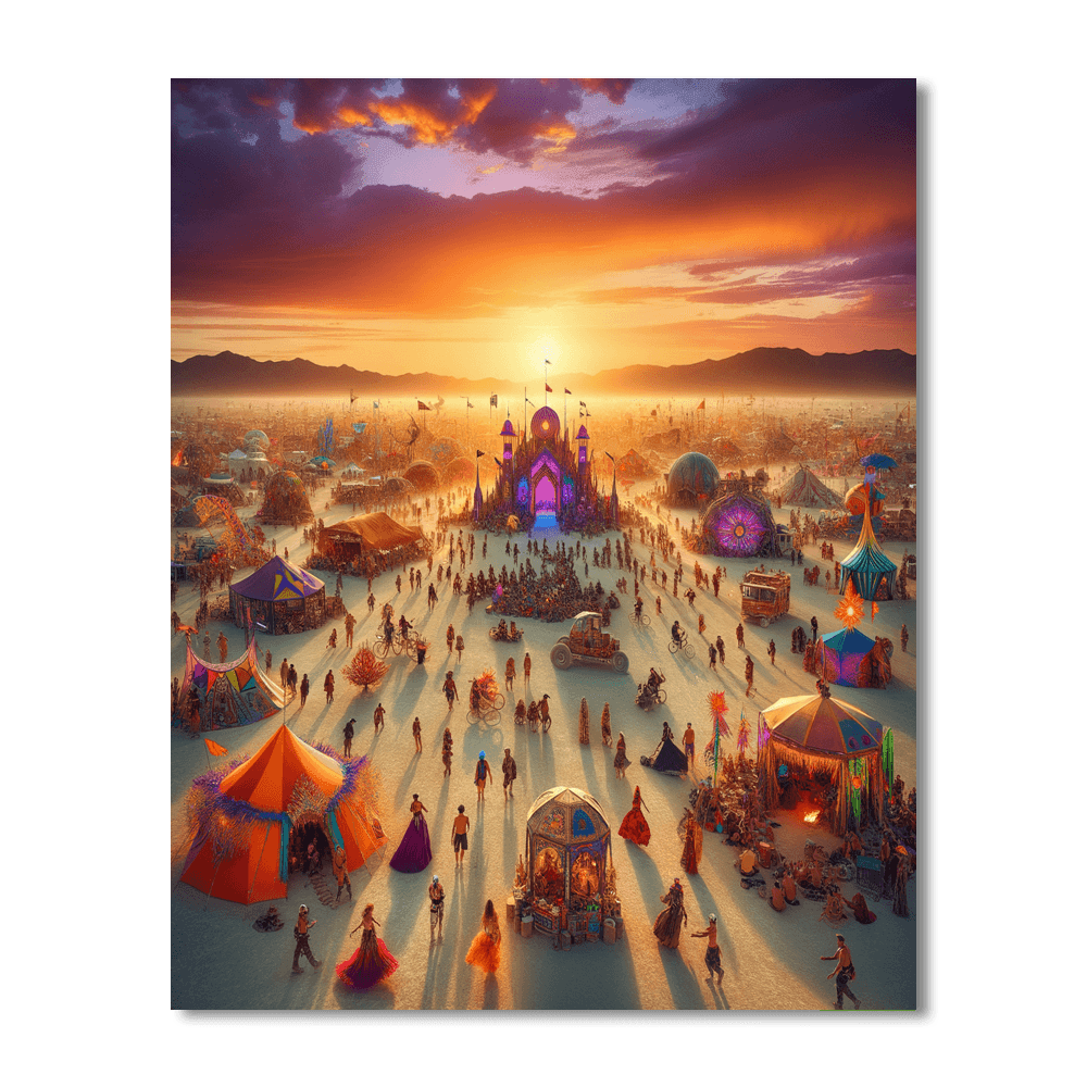 Burning Man - United States Paint By Number